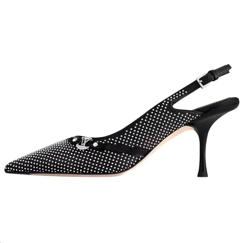 LOUIS VUITTON 6AM Slim Heel High Heels 7.5cm Women's Black