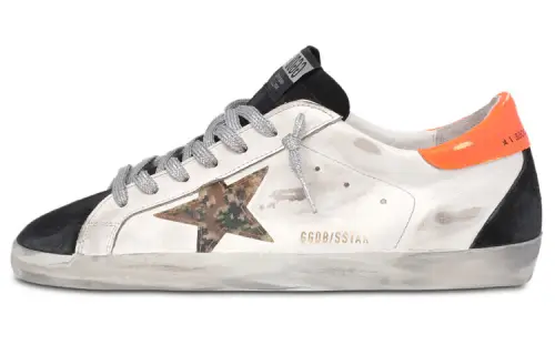 Golden Goose Super Star Stylish Skateboarding Shoes Men's White Orange