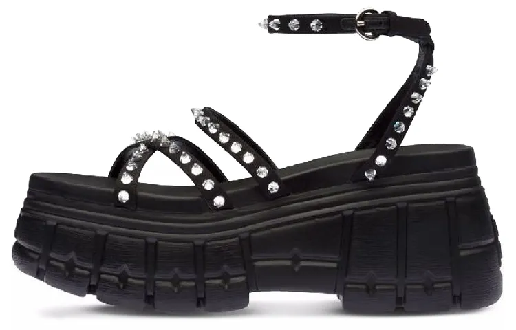 MIU MIU One Strap Sandals Women's Black