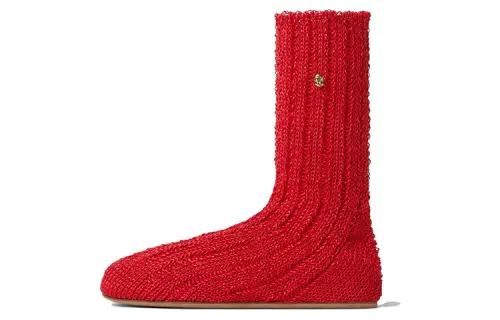 Bottega Veneta Domenica Leather Ankle Boots Women's Red
