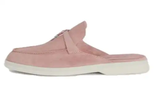 Loro Piana Rubber Sole Closed Toe Slippers Women's Pink