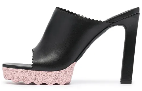 OFF WHITE Block Heel High Heels 11cm Women's Black