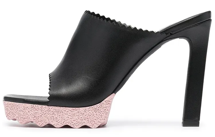 OFF WHITE Block Heel High Heels 11cm Women's Black