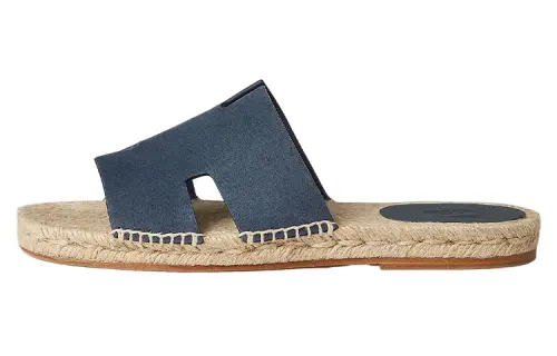 HERMES Antigua Slip on Slide Slippers Men's Blue