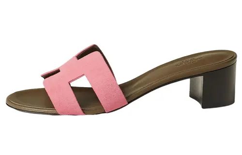 HERMES Oasis Slip on Slide Slippers Women's Pink