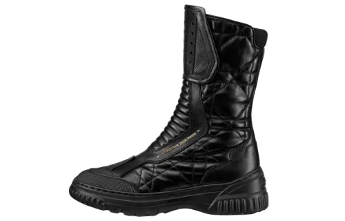 DIOR D Leader Leather Ankle Boots Women's Black
