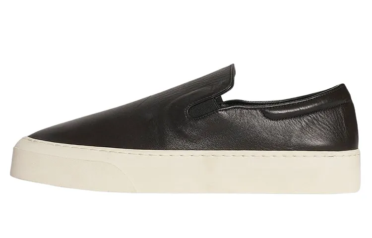 THE ROW Marie H Leather Low top Stylish Skateboarding Shoes Women's Black