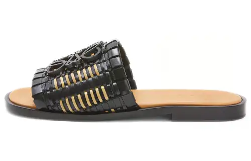 LOEWE Anagram Slide Slippers Women's Black