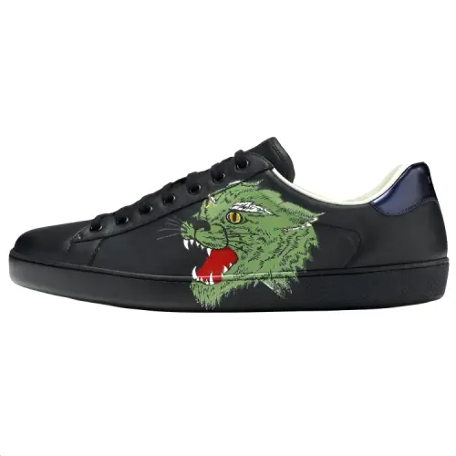 Gucci Ace Low 'Green Panther - Black'