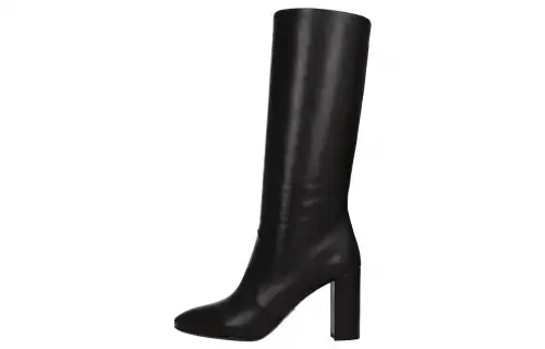 PRADA Leather Knee high Boots 8cm Women's Black
