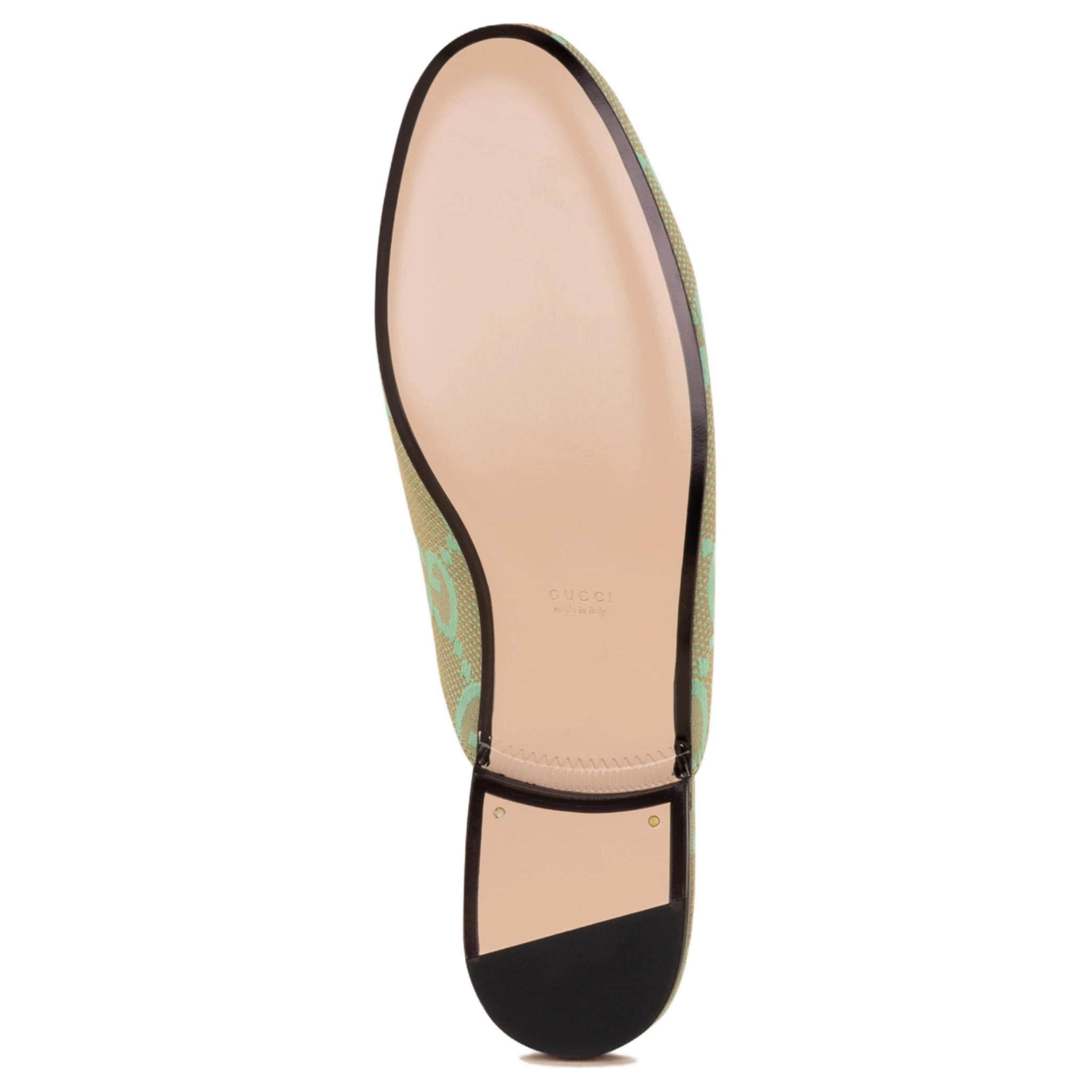 GUCCI Monogram-pattern Leather Slippers
