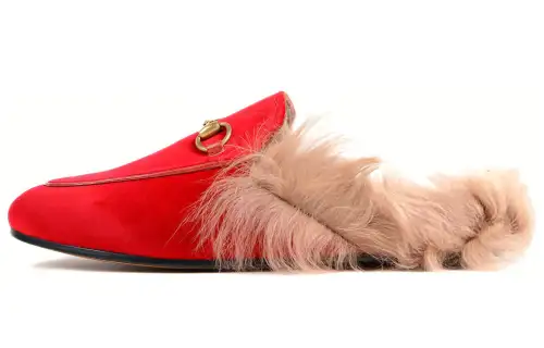 GUCCI Closed Toe Slippers Women's Red