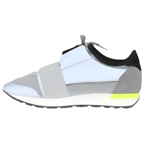 Balenciaga Race Runner Low top Casual Shoes Men's Gray Blue