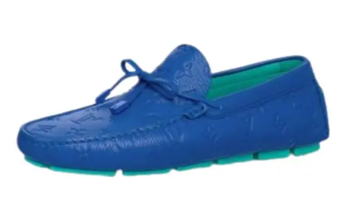 LOUIS VUITTON MONOGRAM Loafers Men's Blue