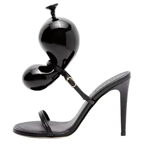 LOEWE Balloon Leather Slippers Women's Black