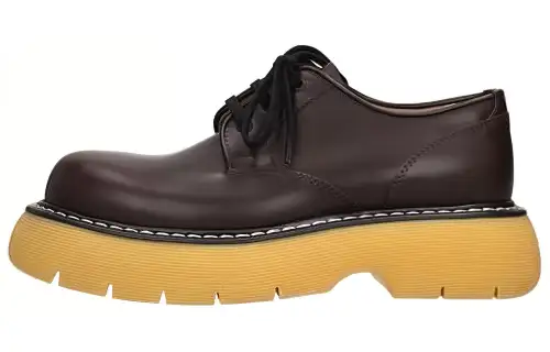 Bottega Veneta The Bounce Leather Casual Shoes Men's Brown