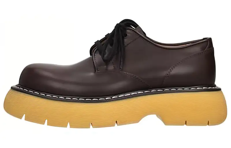 Bottega Veneta The Bounce Leather Casual Shoes Men's Brown