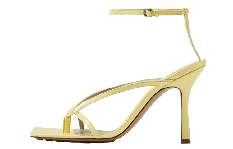 Bottega Veneta Stretch One Strap Sandals Women's Lemon