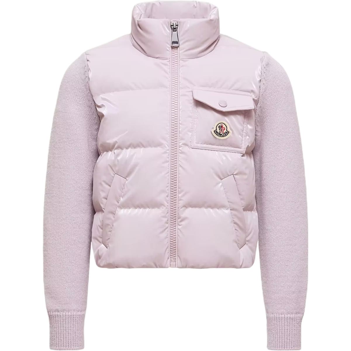 Детская куртка Moncler Cardigan с пухом (черная)