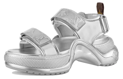 LOUIS VUITTON Archlight Beach Sandals Women's Silver