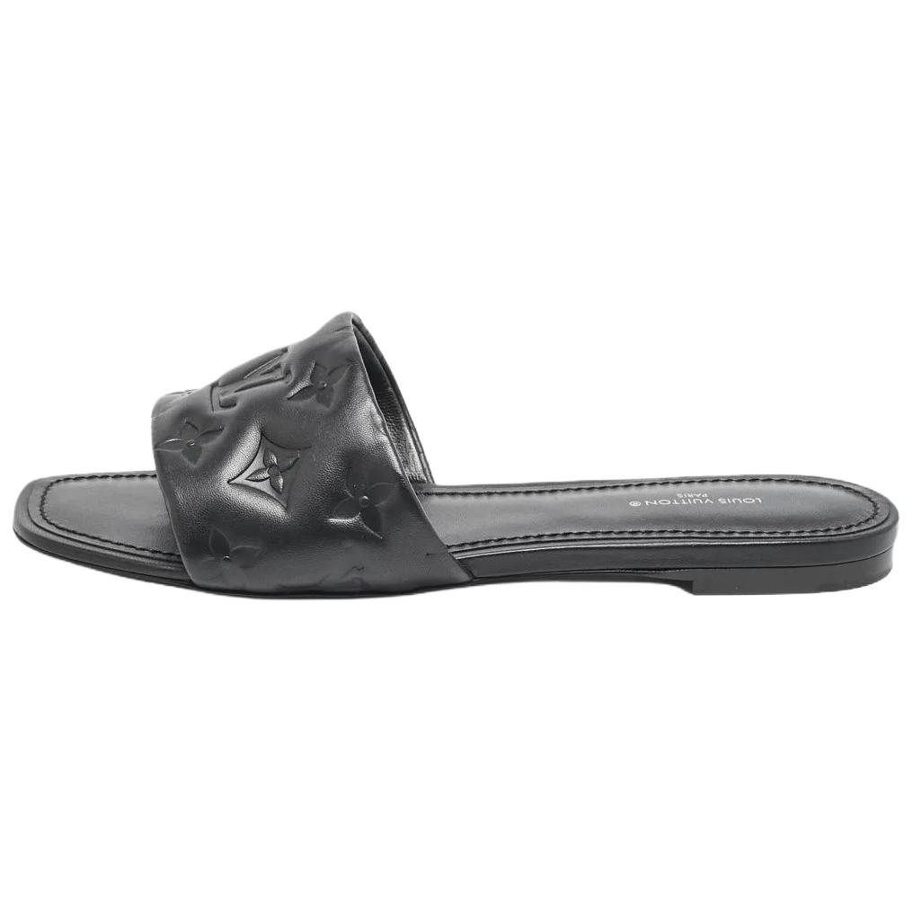 LOUIS VUITTON Revival Slide Slippers Women's Black