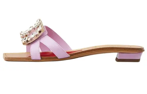 Roger Vivier Broche Vivier Slide Slippers Women's Purple