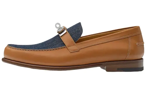 HERMES Destin Men's Casual Shoes Men's Brown Blue