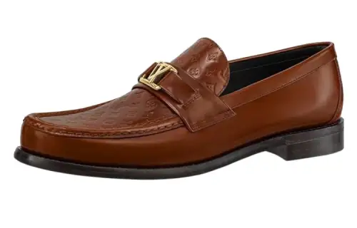 LOUIS VUITTON Major Loafers 'Patent Brown Monogram'
