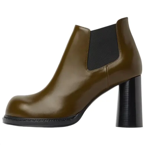 Bottega Veneta Calfskin Chelsea Boots 8cm Women's Green