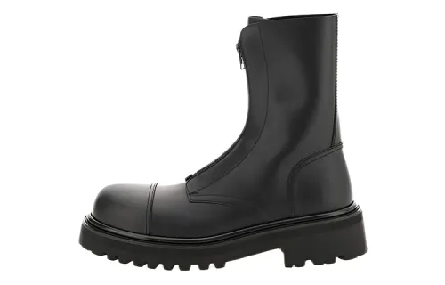 Vetements Leather Ankle Boots Men's Black