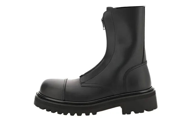 Vetements Leather Ankle Boots Men's Black