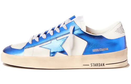 Golden Goose Stardan Stylish Skateboarding Shoes Men's Blue White