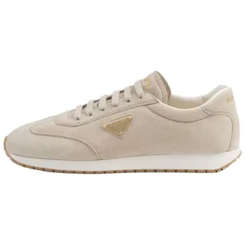 PRADA Suede Low top Casual Shoes Men's Khaki