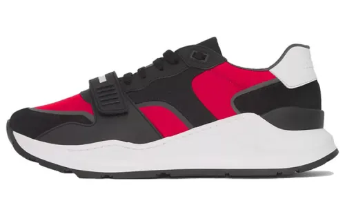 Burberry Abrasion Resistant Low top Casual Shoes Men's Black Red