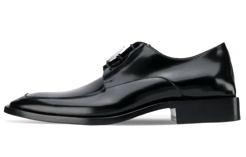Balenciaga Top Grain Cow Leather Dress Shoes Men's Black