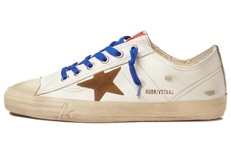 Golden Goose V Star LTD Leather Stylish Skateboarding Shoes Men's White