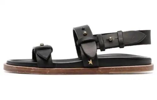 Golden Goose Leather One Strap Sandals Women's Black