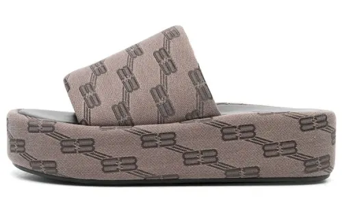 Balenciaga Rise Slide Slippers Women's Brown