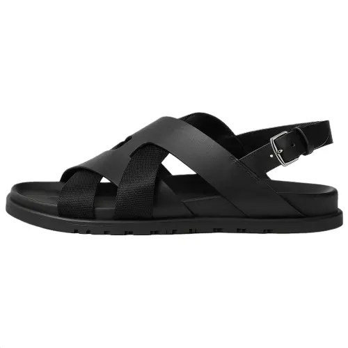 HERMES Heracles One Strap Sandals Men's Black