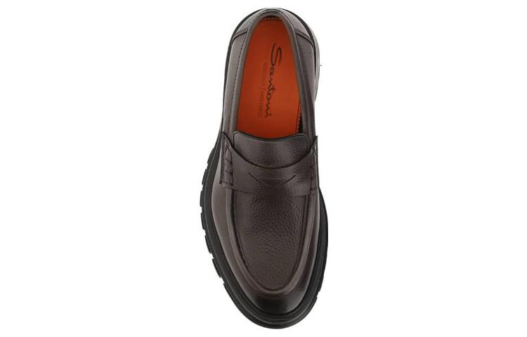 Santoni Grained Leather Loafers