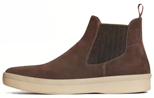 Loro Piana Ultimate Walk Suede Fashion Trend Ankle Length Chelsea Boots Men's Brown