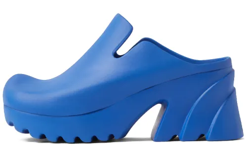 Bottega Veneta Rubber Flash Mules Navy Blue Women's