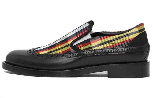 Burberry Top Grain Cow Leather Casual Shoes Men's Black