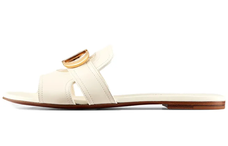 DIOR 30 Montaigne Slide Slippers Women's White