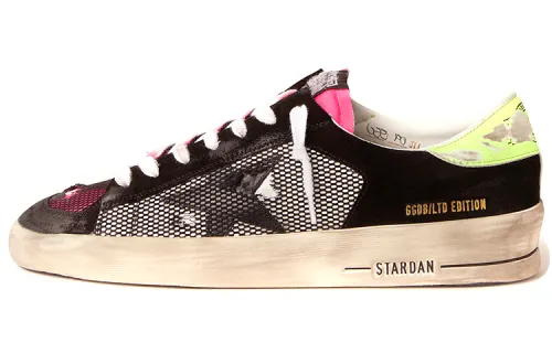Golden Goose Stardan Skateboard Shoes Men's Low Top Purple/Red
