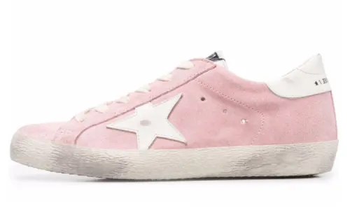 Golden Goose Super Star Pink Suede White