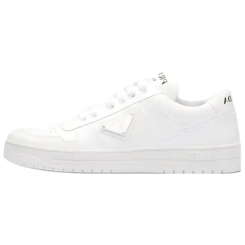 PRADA Downtown Leather Low top Skateboard Shoes Women's White