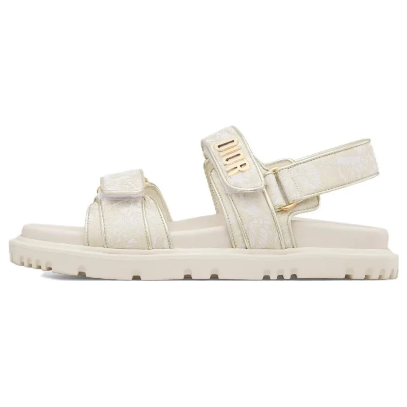 DIOR DiorAct Beach Sandals Women's Gold