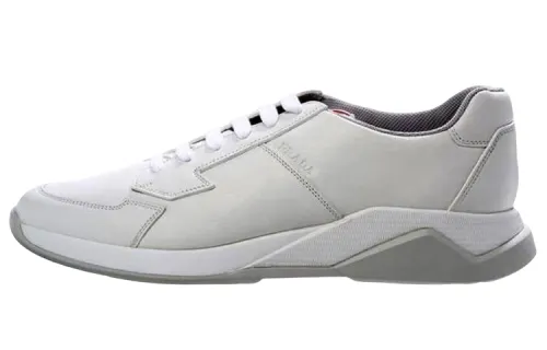 PRADA Leather Low top Sports Casual Shoes Men's White