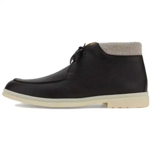 Loro Piana Ankle Boots Men's Black